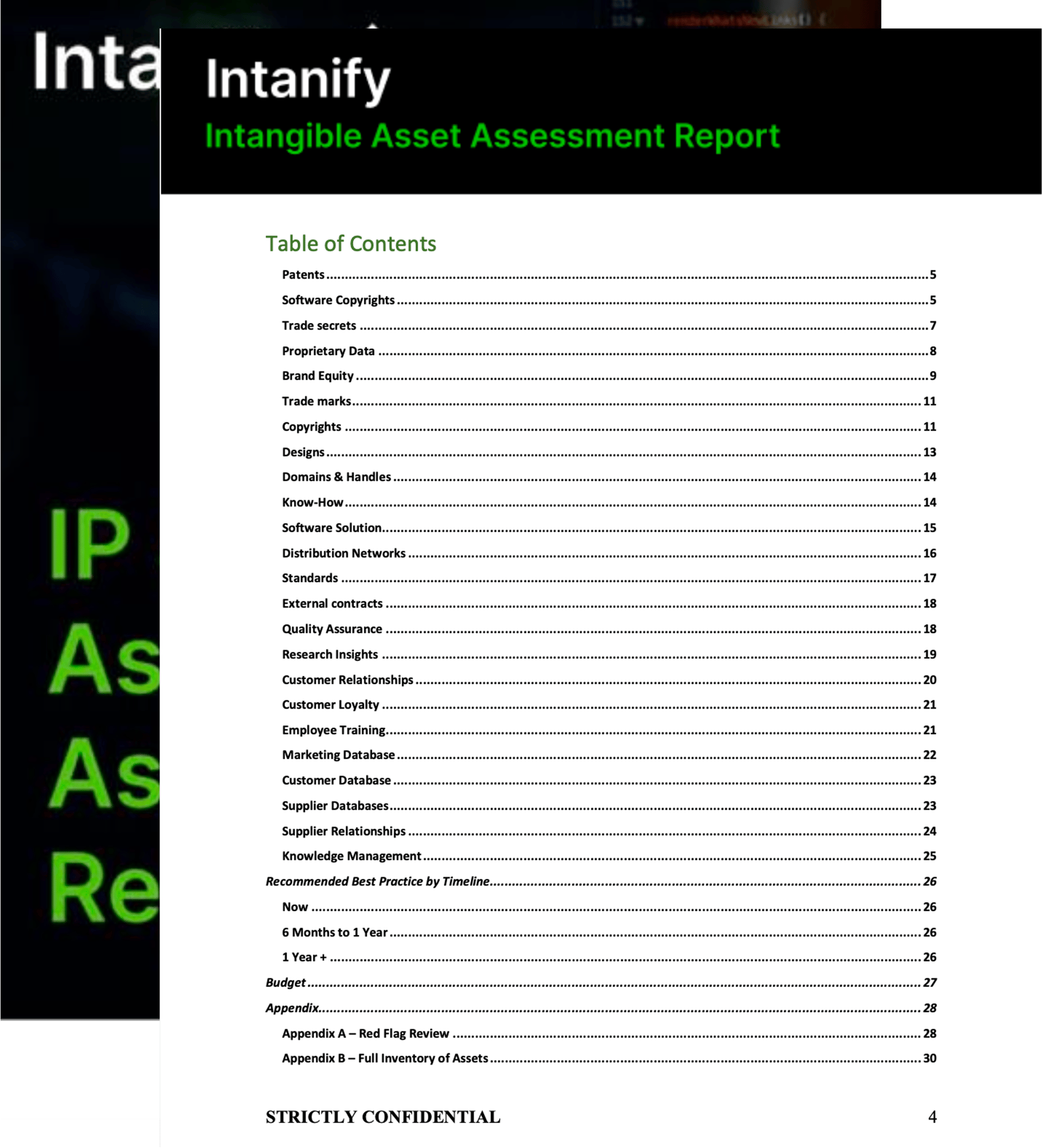 Report with ToC